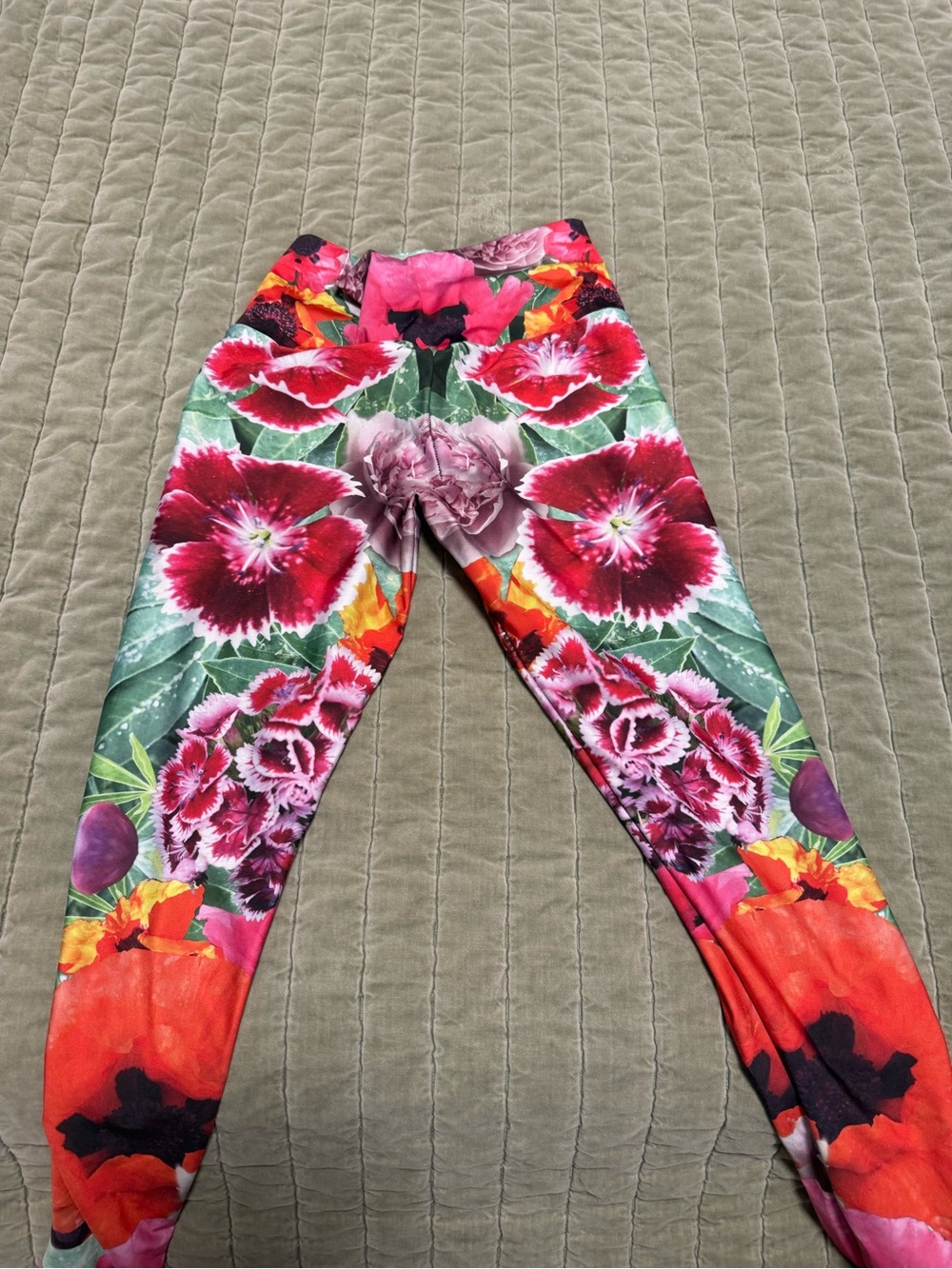Art of Where Floral Print Fabric Panel - Pink, Red & Green